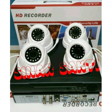 Paket cctv AHD 3 Mega pixel ( 4 channel ) Komplit tinggal pasang