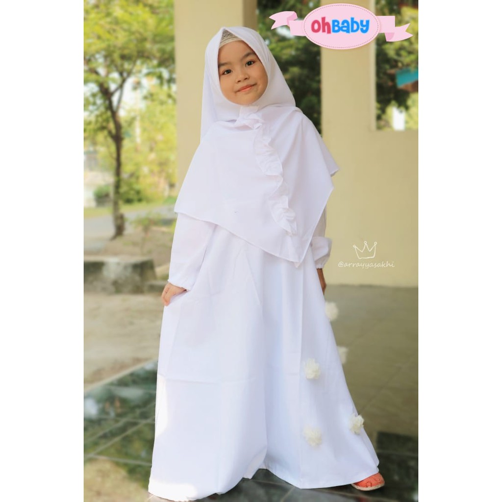  Gamis  anak  OhBaby kode Xi 13 gamis  anak  putih gamis  anak  