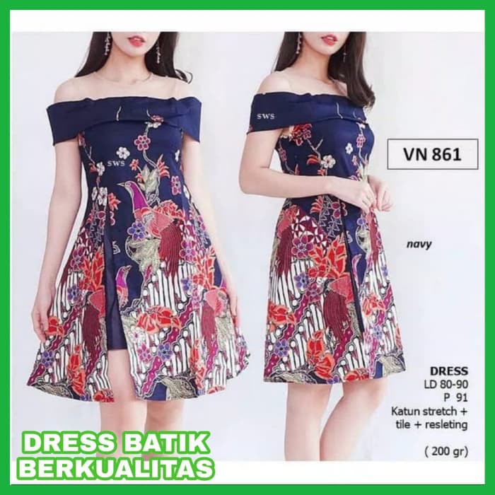 DRESS BATIK Dress Batik Kerja Sabrina Baju Kerja Batik Dress Kerja Batik Wanita  IWAZAH OFFICE