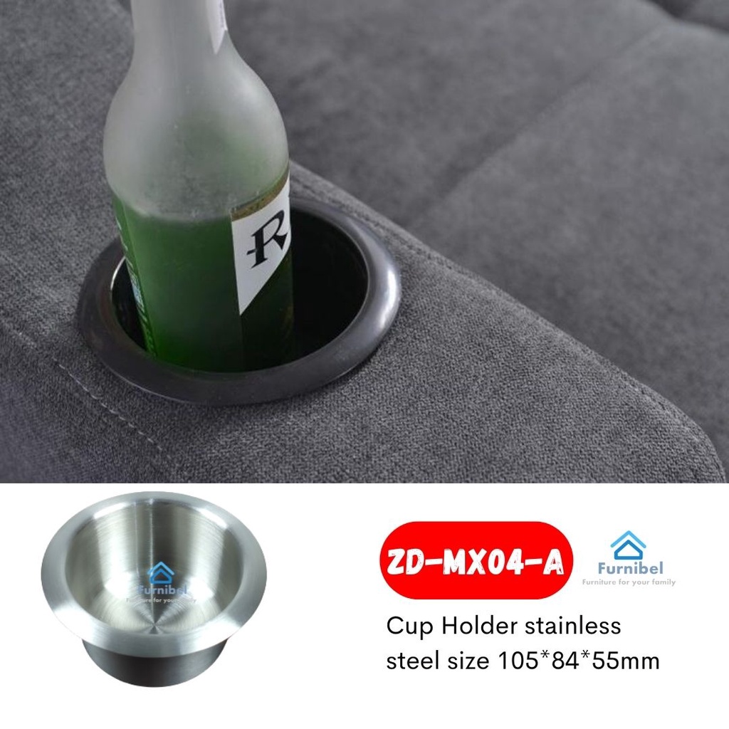 cup holder stainless steel untuk sofa / meja