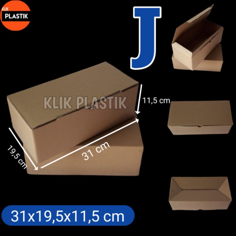 

KARDUS J COKLAT 31x19.5x11.5cm BOX DUS KARTON BOX KOTAK SEPATU PACKING