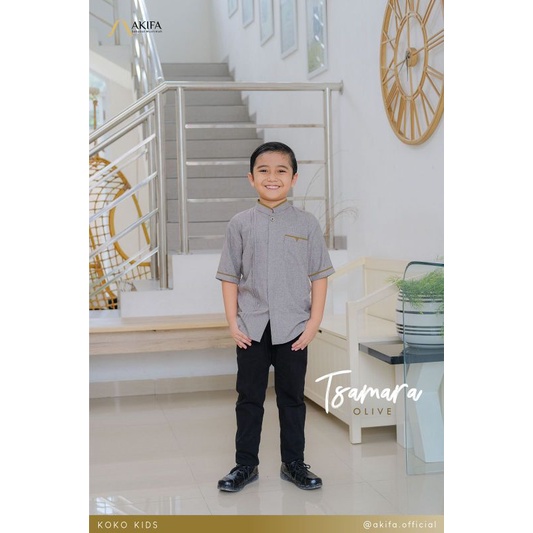 [Zazy Shop] Koko Kids Tsamara Eid Series by Akifa (OLIVE)