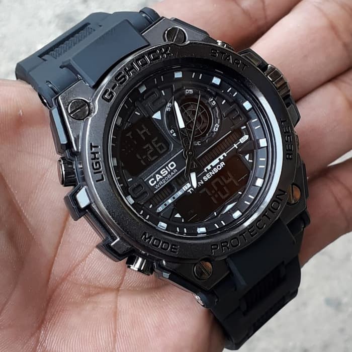 Jam tangan Casio pria murah G Shock GST8600 Sooter Full black