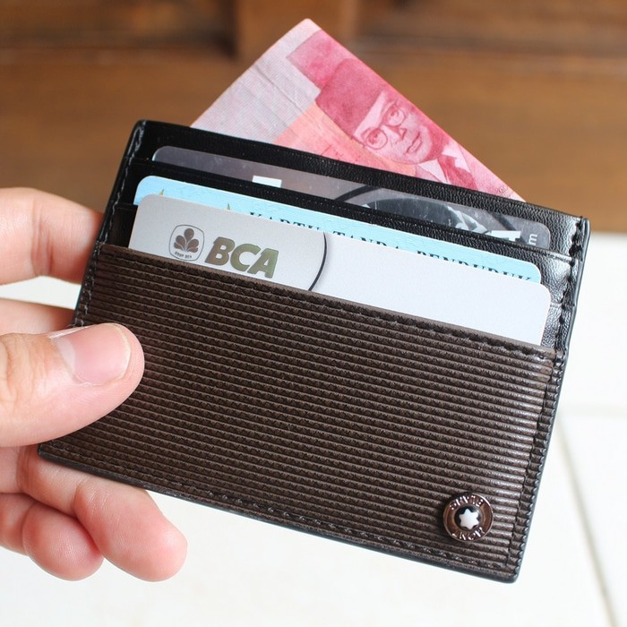 DOMPET KARTU CARD HOLDER ASLI KULIT IMPORT | MONTBLANC CC06 BROWN
