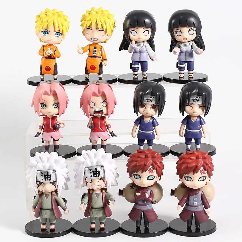 Figure Naruto Set 6 pcs Naruto Kakashi Hinata Jiraiya Sasuke Boruto