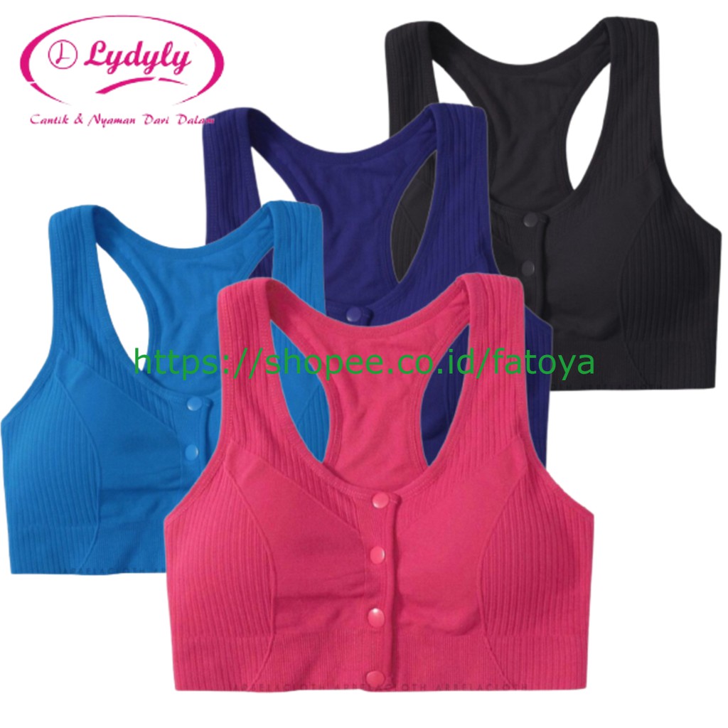 LYDYLY - Sport Bra YN227 | BH Katun Olahraga Kancing Depan