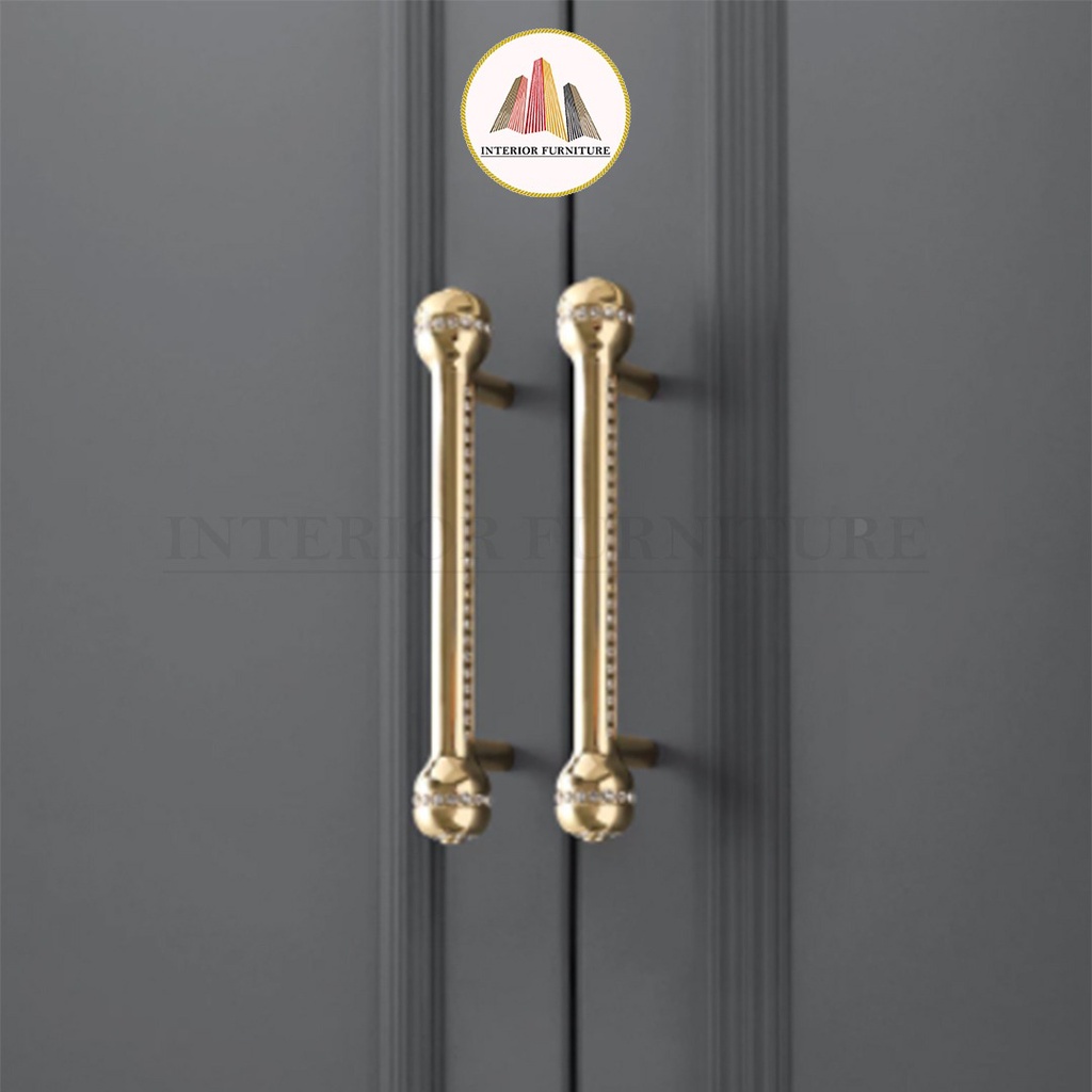 Handle Bling-Bling Handle Kristal Handle lemari Handle Emas Silver Gold Tarikan Laci Minimalis Gagang Pintu Lemari