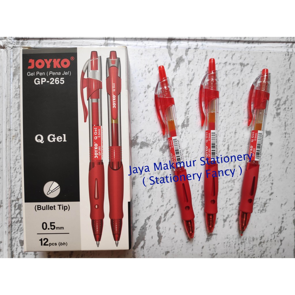 Pen Joyko Q gel GP-265 0.5 mm ( Tinta Merah)