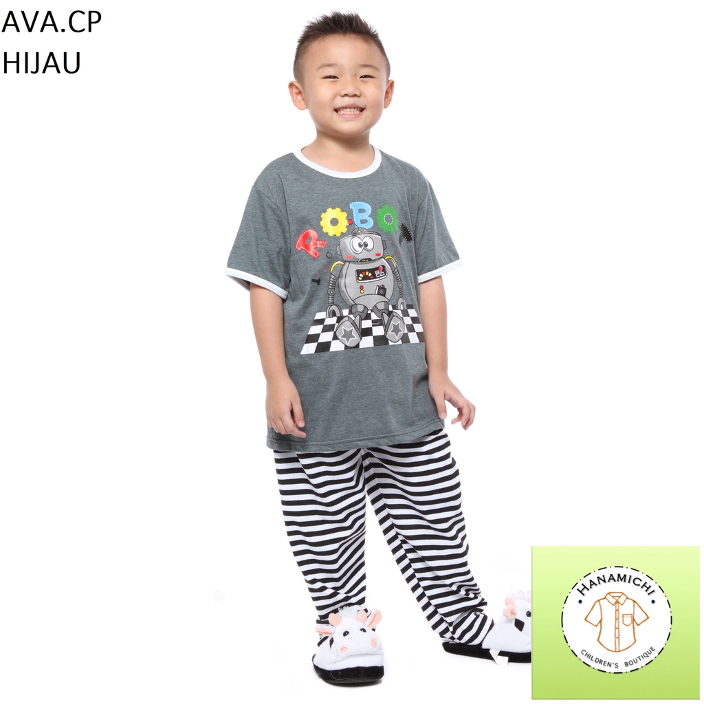 Hanamichi AVA.CP Setelan Baju Tidur Anak Bergambar Lengan Pendek