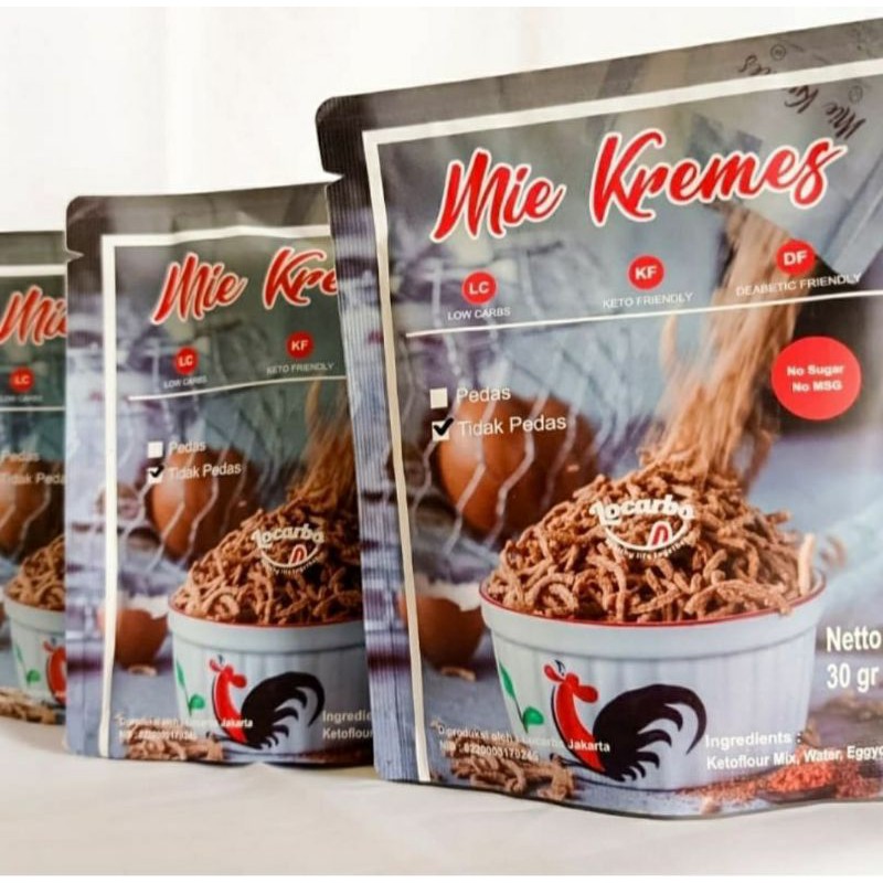 

Cemilan Mie Kremes Tanpa Terigu Low Carb Keto Friendly