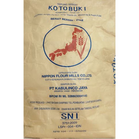 

Tepung Kotobuki - Tepung Protein Rendah dari Jepang 1 KG