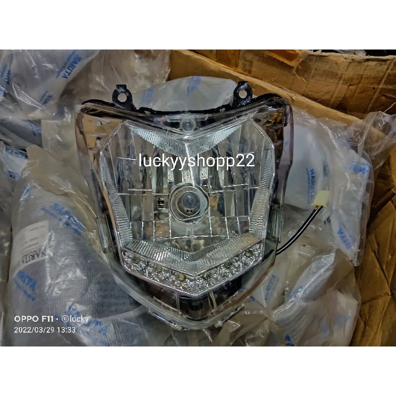 reflektor lampu depan CB150R old/lama VARIASI lampu LED bawah+lampu depan