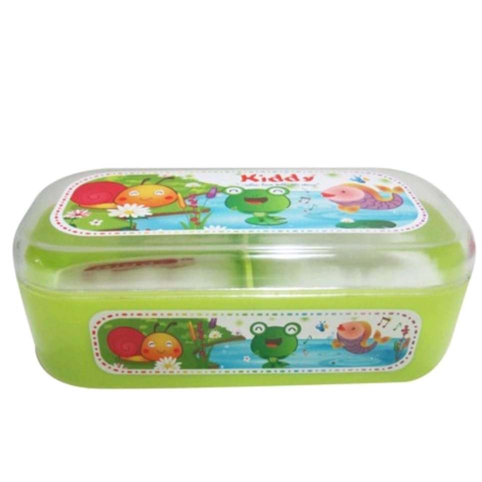 KIDDY Tempat BEDAK Bayi Isi 2 Puff Wadah Tabur Bayi