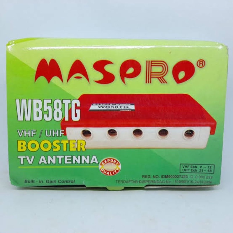 BOOSTER ANTENA ATAS TV UHF VHF MERK MASPRO