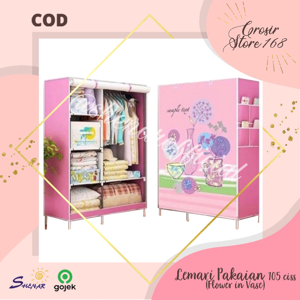 SHENAR LEMARI BAJU PORTABLE KARAKTER LEMARI PAKAIAN SERBAGUNA ORGANIZER TEMPAT PENYIMPANAN BAJU 105