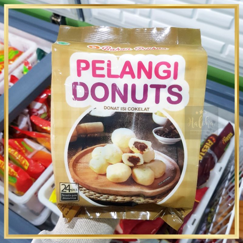 Pelangi Donuts Donat Kentang Isi Coklat Ukuran Mini isi 24 Pcs