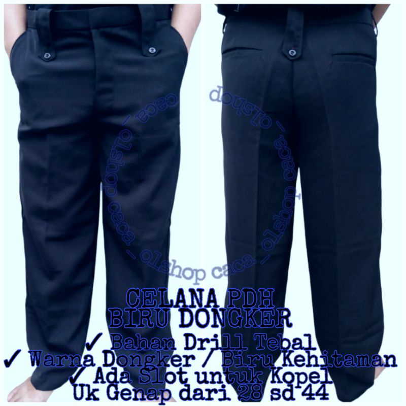 Celana PDH Satpam Security Dishub Polisi Biru Dongker / Coklat Tua