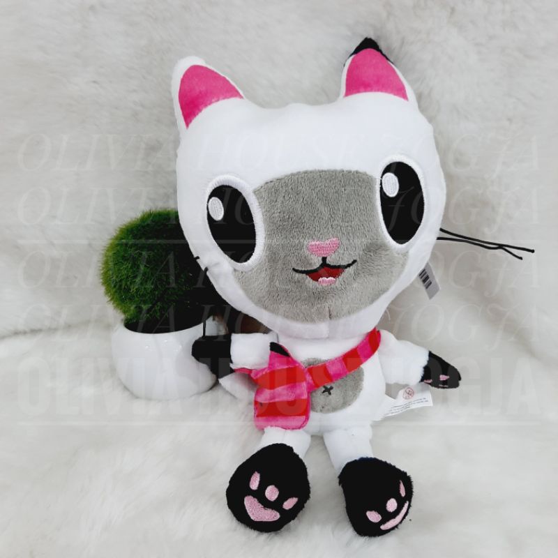 Boneka Gabby Putih Tas Pink Boneka Kucing Putih