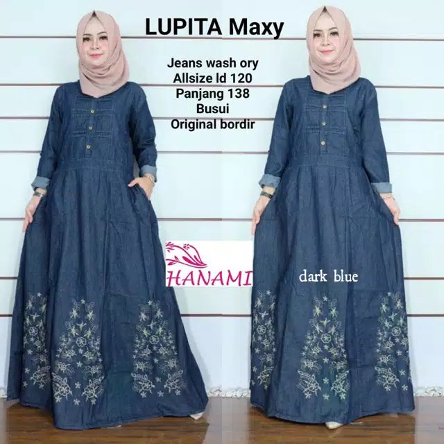 AERO DRESS LUPITA MAXY  JEANS BORDIR GBM