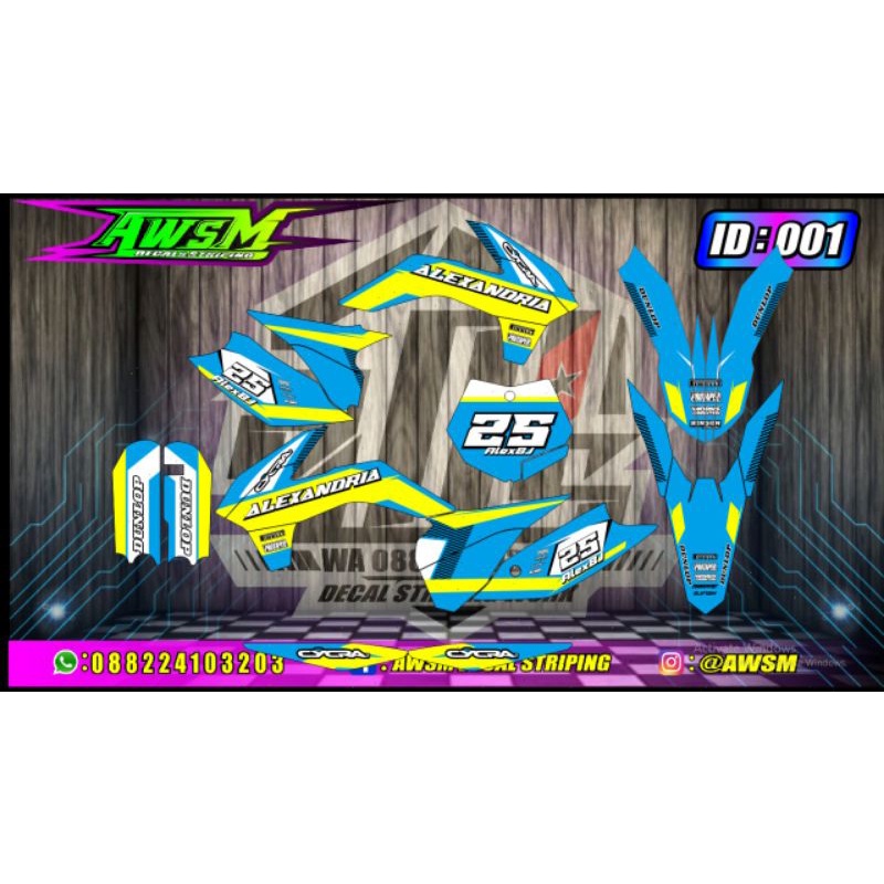 DECAL CUSTOM KTM 85 CUTTING STABILO