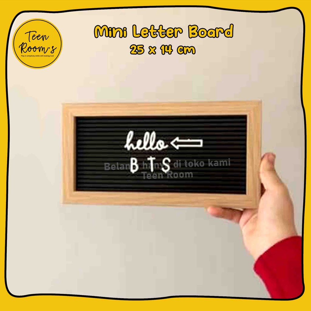 Teen Room | Letter Board Mini untuk Dekorasi Aesthetic 25 x 14 cm