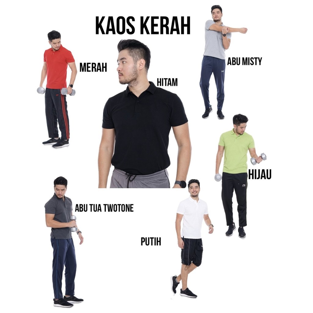 Kaos Kerah Pria / Baju Kerah Pria / Kaos Olahraga
