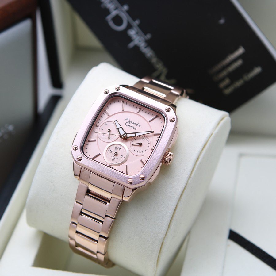 Jam Tangan Terbaru  Wanita Original Alexandre Christie Sporty AC 2996 Multifunction Aktif  TP0965 -G