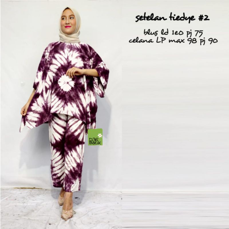 Setelan CP rayon One Set Jumbo Wanita Kasual Elegan