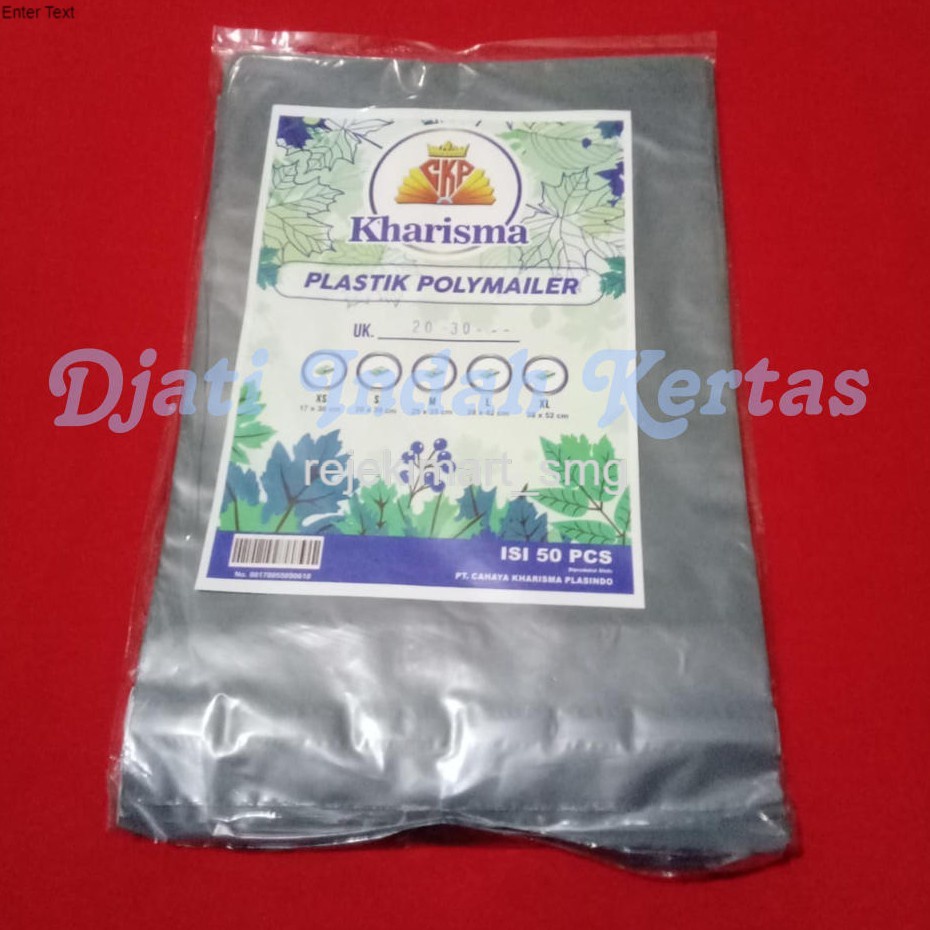 

Terlaris !!! Plastik Packing Polymailer - KHARISMA - Ukuran 28 x 42 Warna Silver Isi 50 pcs