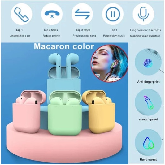 Dogs Airpods i12 SE Macaron Wireless Bluetooth Headset Waterprooft