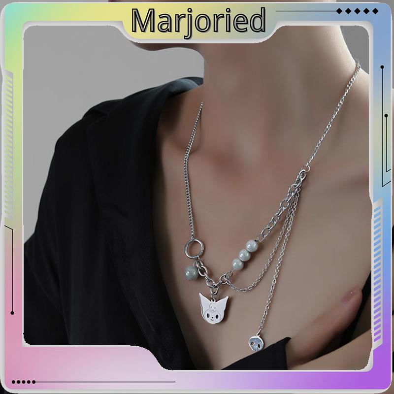 Kalung Rantai Mutiara Mosaik Multilayer-MJD