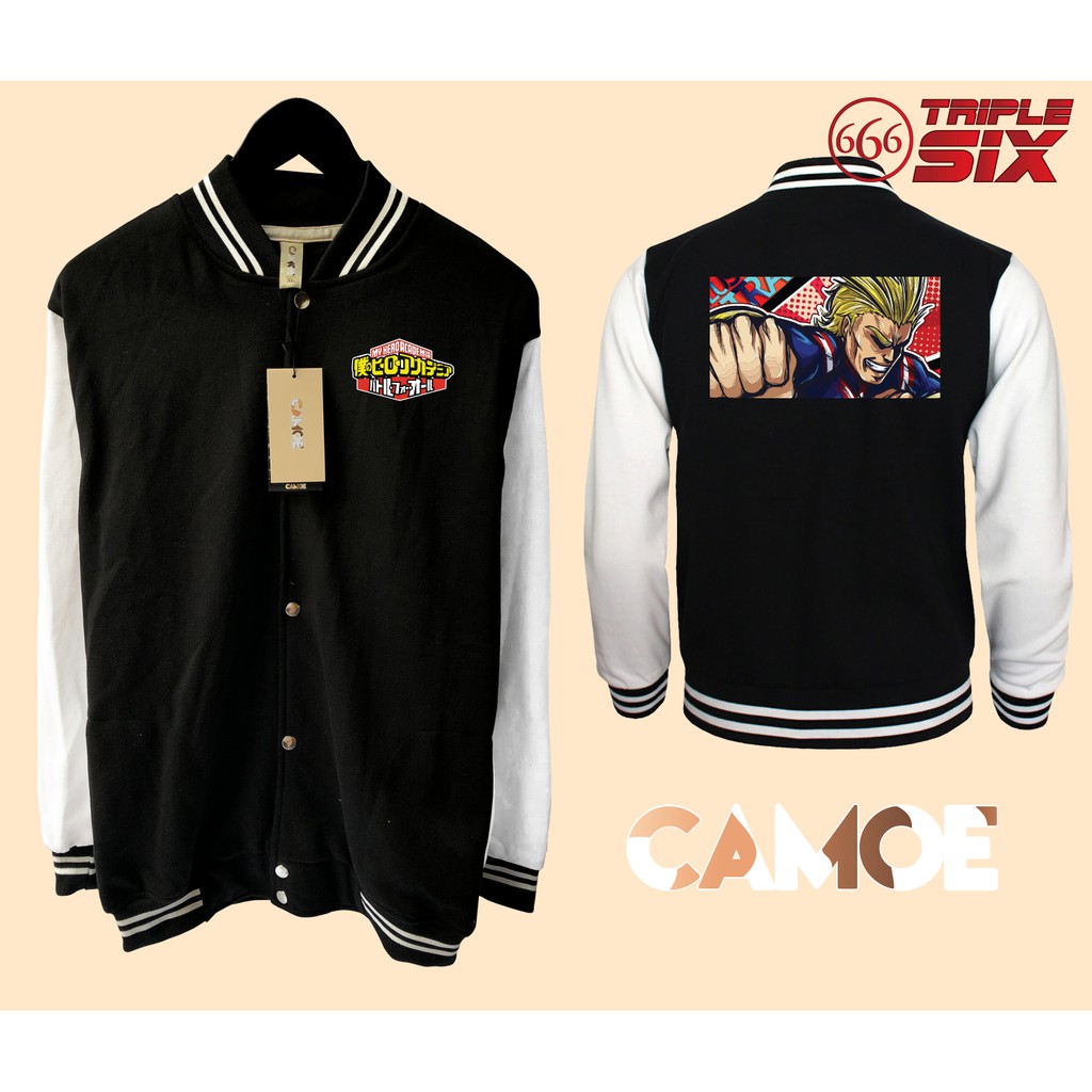 Jaket Varsity Baseball Anime My hero Academia All might fanmade