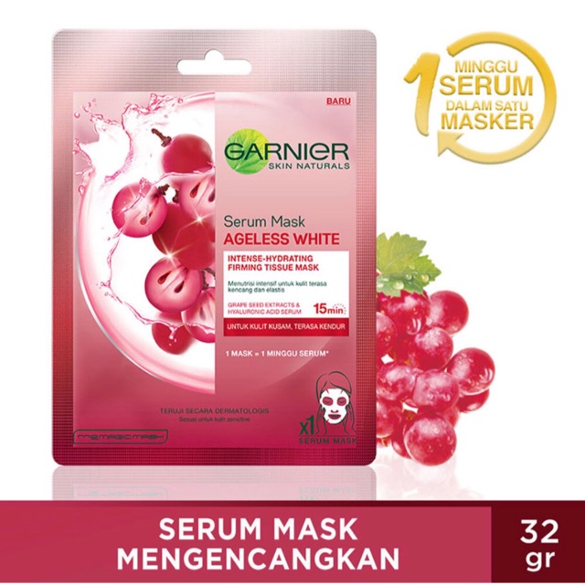 Garnier Serum Mask Hydra Bomb Grape Seed Skin Care Masker Wajah Shopee Indonesia