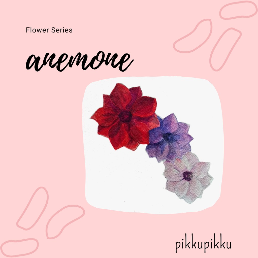 

ANEMONE FLOWER SERIES STICKER | STICKER AESTHETIC LUCU MURAH