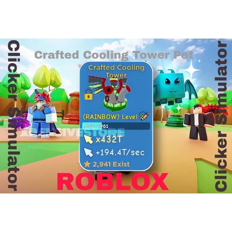 Rainbow Crafted Cooling Tower - Clicker Simulator