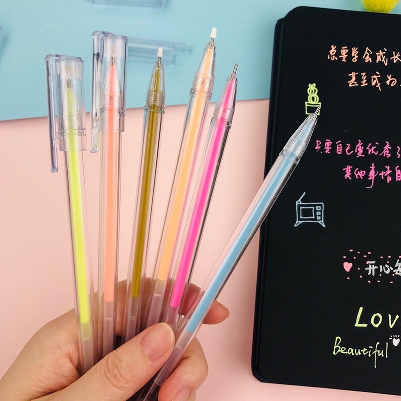 

GU07 pena warna warni 0.50mm/pulpen gel coloring pen/pena tulis warna