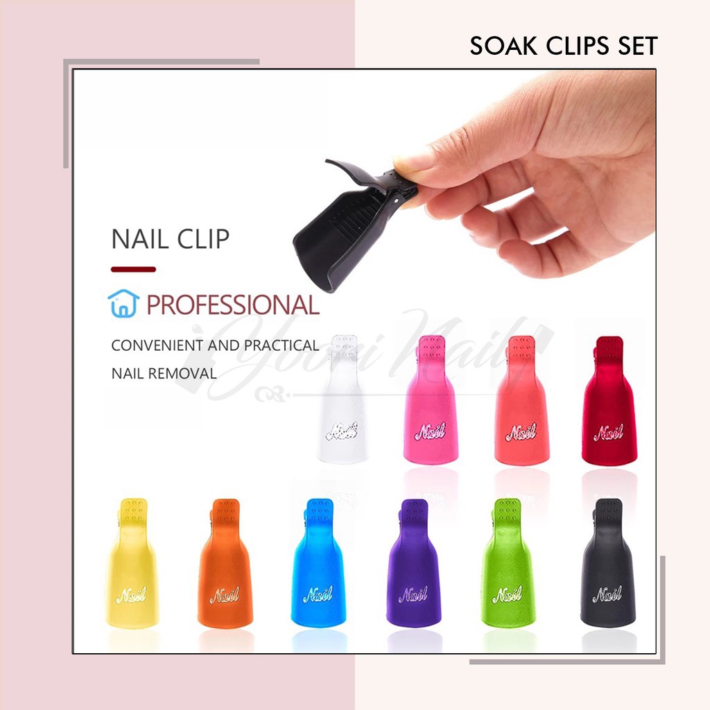 Soak off clips nail soakoff gel polish remover acrylic soak off jepit clip