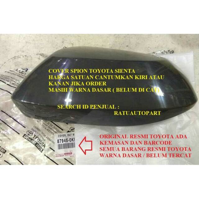 Cover Spion Sienta Original / Cover Spion Toyota Sienta