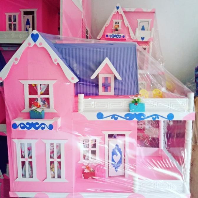 Rumah boneka barbie besar v3 + garasi