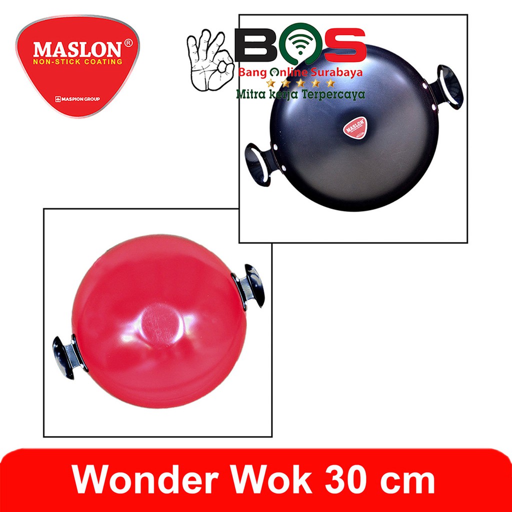 Wajan Penggorengan Maspion Maslon Jawa Wonder Wok 30 CM