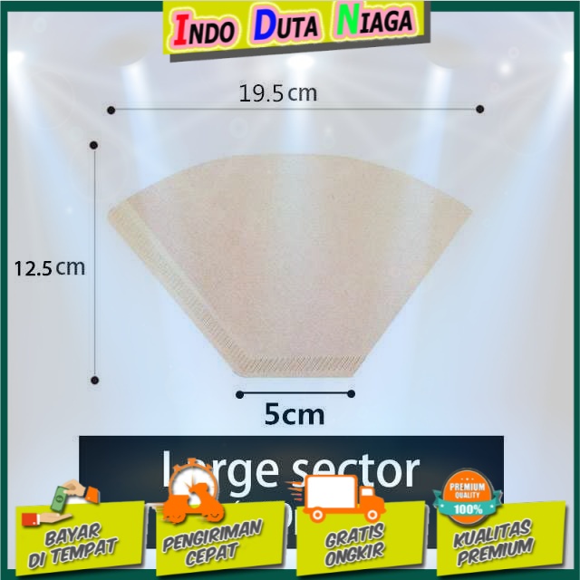 Yolife Kertas Filter Saringan Kopi Espresso V60 Drip 100PCS Large U103