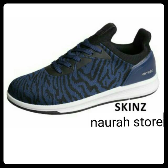 ANDO VARGAS &amp; SKINZ SEPATU SNEAKERS SPORT RUNNING PRIA 100% ASLI ORIGINAL
