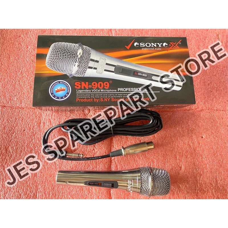 MICROPHONE SONY SN - 909 / MIC SONY SN 909 SILVER &amp; GOLD
