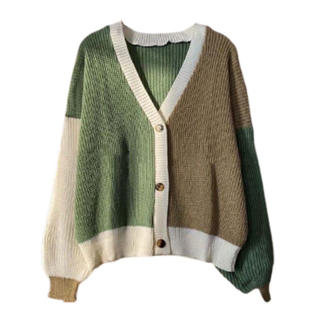 Cardigan Two Tone Rajut Kardigan Twist knit Wanita Korean Style Cardi Korea Murah Tebal Atasan Cewek