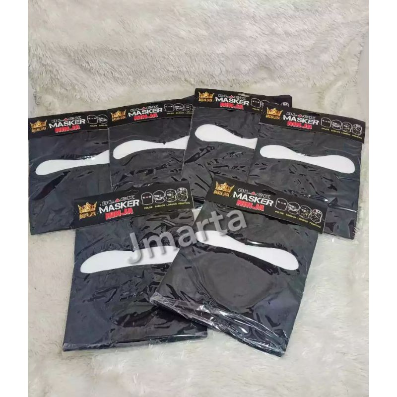 MASKER KAIN TOPENG NINJA HITAM POLOS