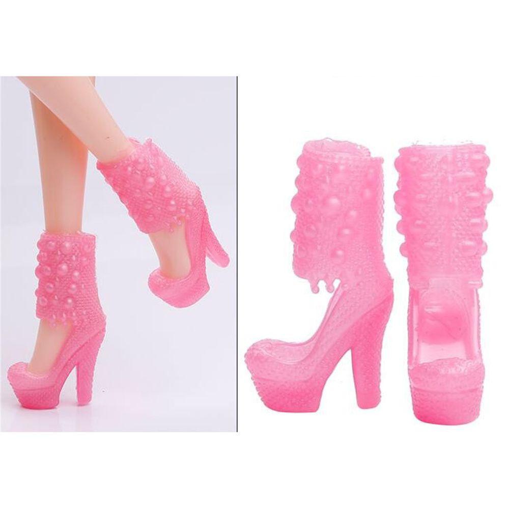 Lanfy Sepatu Boneka Gadis Hadiah 10/30pasang 30cm 11.8Inch Fashion Mainan Anak Perempuan Sepatu Kristal