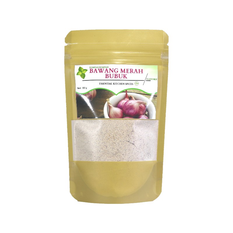 Bumbu Bawang Merah Bubuk Onion Powder Halus Murni Organik Penyedap Rasa Non msg Rempah Herbal Murah