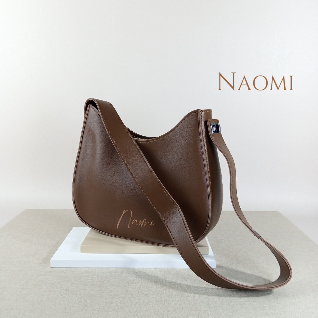 NAOMI - Rachel Shoulder Bag Wanita Import Kulit Sintetis - tas Premium - Sling bag - long strap Handbag - Daily Harian Kekinian Terbaru Simple Elegant Lembut Wanita Dewasa