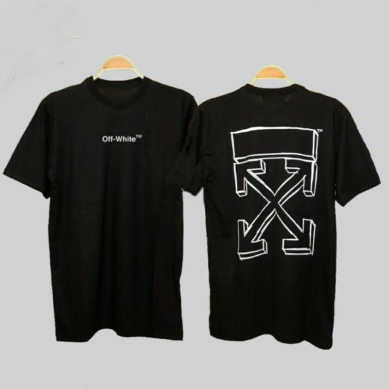 M - XXXXXL(6XL) Kaos 0FF WHITE Unisex BIGSIZE Basic T-shirts Black White Big size Jumbo Fashion Pria Wanita Street Style 6XL 5XL 4XL 3XL 2XL XL L M Oversize Jaketin.aja