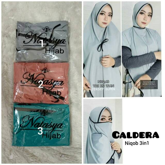 hijab jilbab kerudung caldera jersi merk natasha
